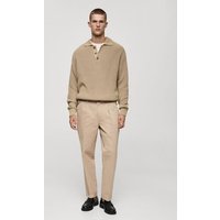 Regular Fit Bundfaltenhose aus Baumwolle von mango man