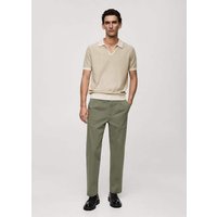 Regular Fit Bundfaltenhose aus Baumwolle von mango man