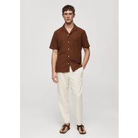Regular-Fit-Hemd aus 100 % Seersucker-Baumwolle Regular-Fit-Hemd aus 100 % Seersucker-Baumwolle von mango man