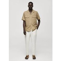 Regular Fit-Hemd aus Leinen mit Baumwolle Regular Fit-Hemd aus Leinen mit Baumwolle von mango man