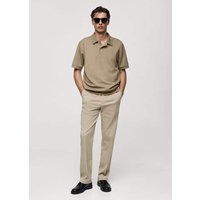 Regular-Fit-Poloshirt aus grobem Strick von mango man