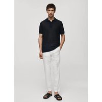 Regular-Fit-Poloshirt mit Lochmuster von mango man