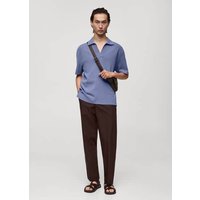 Relaxed-Fit-Strickpoloshirt von mango man