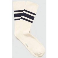 Gestreifte Baumwollsocken mit Rippmuster von mango man