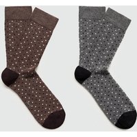 2er-Pack Baumwollsocken mit Stickdetail von mango man