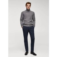 Slim Fit-Baumwollhose mit Mikro-Hahnentrittmuster von mango man