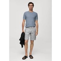 Slim-Fit-Bermudashorts aus 100 % Leinen von mango man