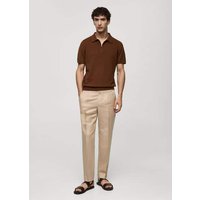 Bundfaltenhose aus Tencel mit Leinen von mango man