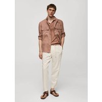 Slim Fit-Leinenhose mit Kordel von mango man