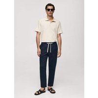 Slim Fit-Leinenhose mit Kordel von mango man