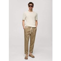 Slim Fit-Leinenhose mit Kordel von mango man