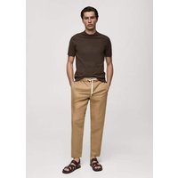 Slim Fit-Leinenhose mit Kordel von mango man