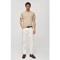 Slim-Fit-T-Shirt aus Baumwolle mit V-Ausschnitt von mango man