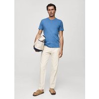Slim-Fit-T-Shirt aus Baumwolle mit V-Ausschnitt Slim-Fit-T-Shirt aus Baumwolle mit V-Ausschnitt von mango man