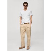 Slim-Fit-T-Shirt aus Baumwolle mit V-Ausschnitt Slim-Fit-T-Shirt aus Baumwolle mit V-Ausschnitt von mango man