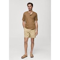 Slim-Fit-T-Shirt aus Leinengemisch von mango man