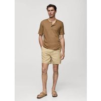 Slim-Fit-T-Shirt aus Leinengemisch von mango man