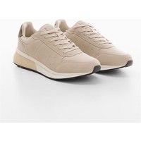 Sneakers mit kontrastierenden Lederdetails Sneakers mit kontrastierenden Lederdetails von mango man