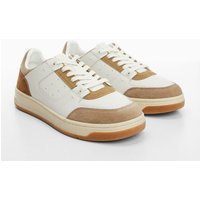 Sneakers mit kontrastierenden Lederdetails von mango man