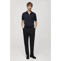 Strick-Poloshirt aus Baumwolle mit Reißverschluss Strick-Poloshirt aus Baumwolle mit Reißverschluss von mango man
