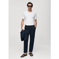 Strick-T-Shirt aus Tencel mit Zopfmuster Strick-T-Shirt aus Tencel mit Zopfmuster von mango man