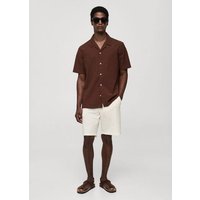 Strukturierte Bermudashorts aus Baumwolle mit Kordelzug von mango man