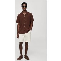 Strukturierte Bermudashorts aus Baumwolle mit Kordelzug von mango man