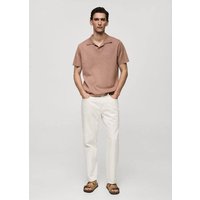 Texturiertes Strick-Poloshirt aus Baumwolle Texturiertes Strick-Poloshirt aus Baumwolle von mango man