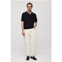 Strukturiertes Feinstrick-Poloshirt von mango man