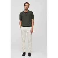 Strukturiertes Feinstrick-Poloshirt von mango man