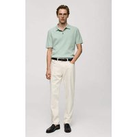 Strukturiertes Feinstrick-Poloshirt von mango man