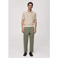 Strukturiertes Poloshirt mit Kontrastborten von mango man