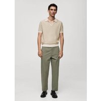 Strukturiertes Poloshirt mit Kontrastborten von mango man