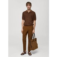 Strukturiertes Strick-Poloshirt aus Baumwolle Strukturiertes Strick-Poloshirt aus Baumwolle von mango man