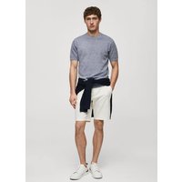 Strukturiertes Strick-T-Shirt aus Baumwolle Strukturiertes Strick-T-Shirt aus Baumwolle von mango man