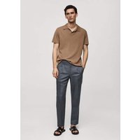 Texturiertes Strick-Poloshirt aus Baumwolle Texturiertes Strick-Poloshirt aus Baumwolle von mango man