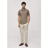 Strukturiertes Slim-Fit-Poloshirt aus Baumwoll-Piqué