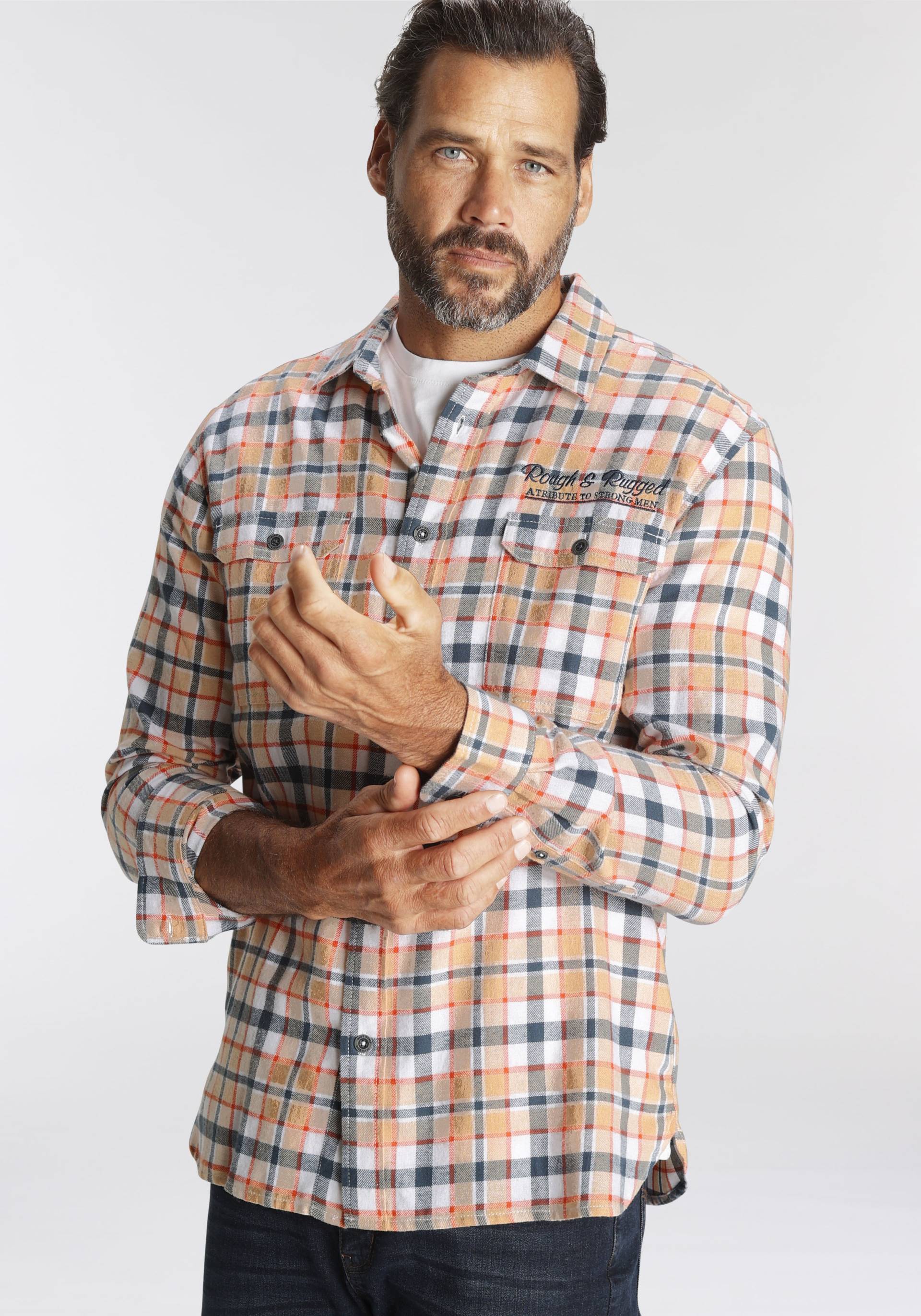 Man's World Flanellhemd, mit Stickerei Man's World Flanellhemd, mit Stickerei von mans world