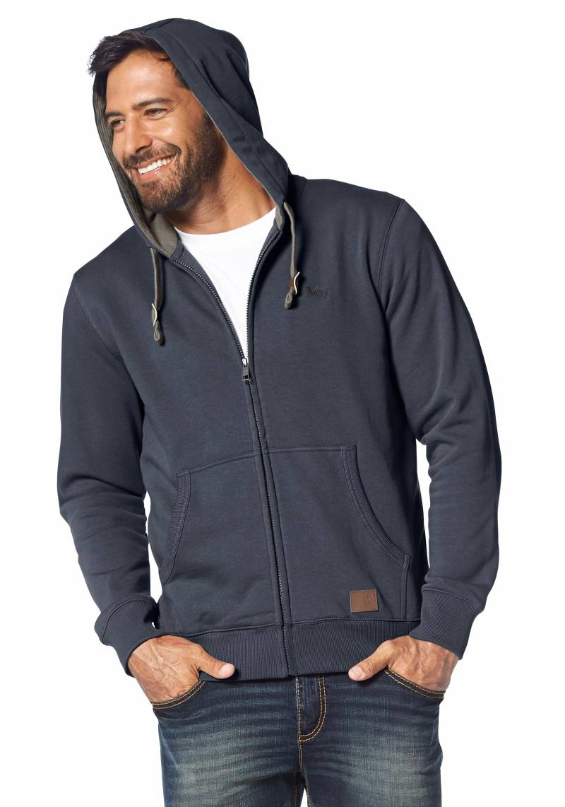 Man's World Kapuzensweatjacke, mit kontrastfarbigem Innenfutter von mans world