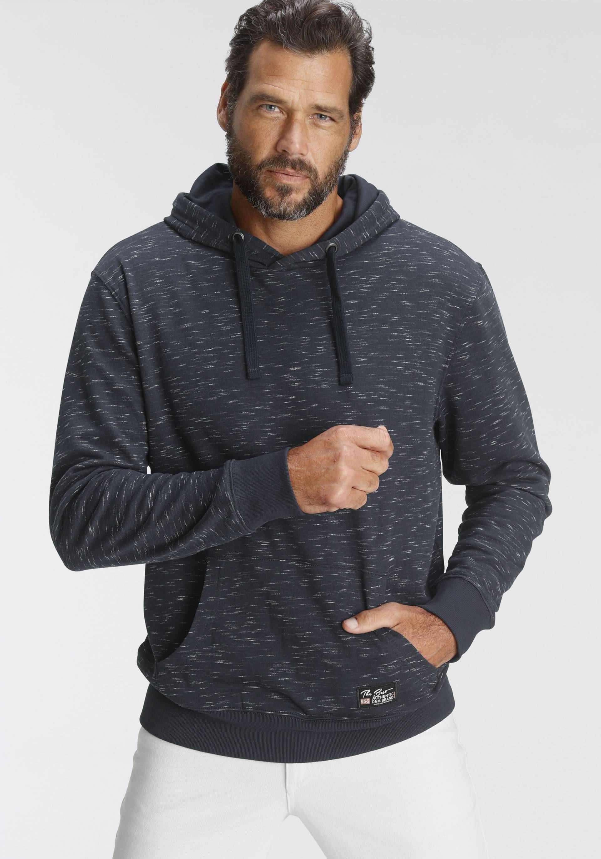 Man's World Kapuzensweatshirt, Langarm, mit Rippbündchen, mit Kapuze und Kordelzügen Man's World Kapuzensweatshirt, Langarm, mit Rippbündchen, mit Kapuze und Kordelzügen von mans world