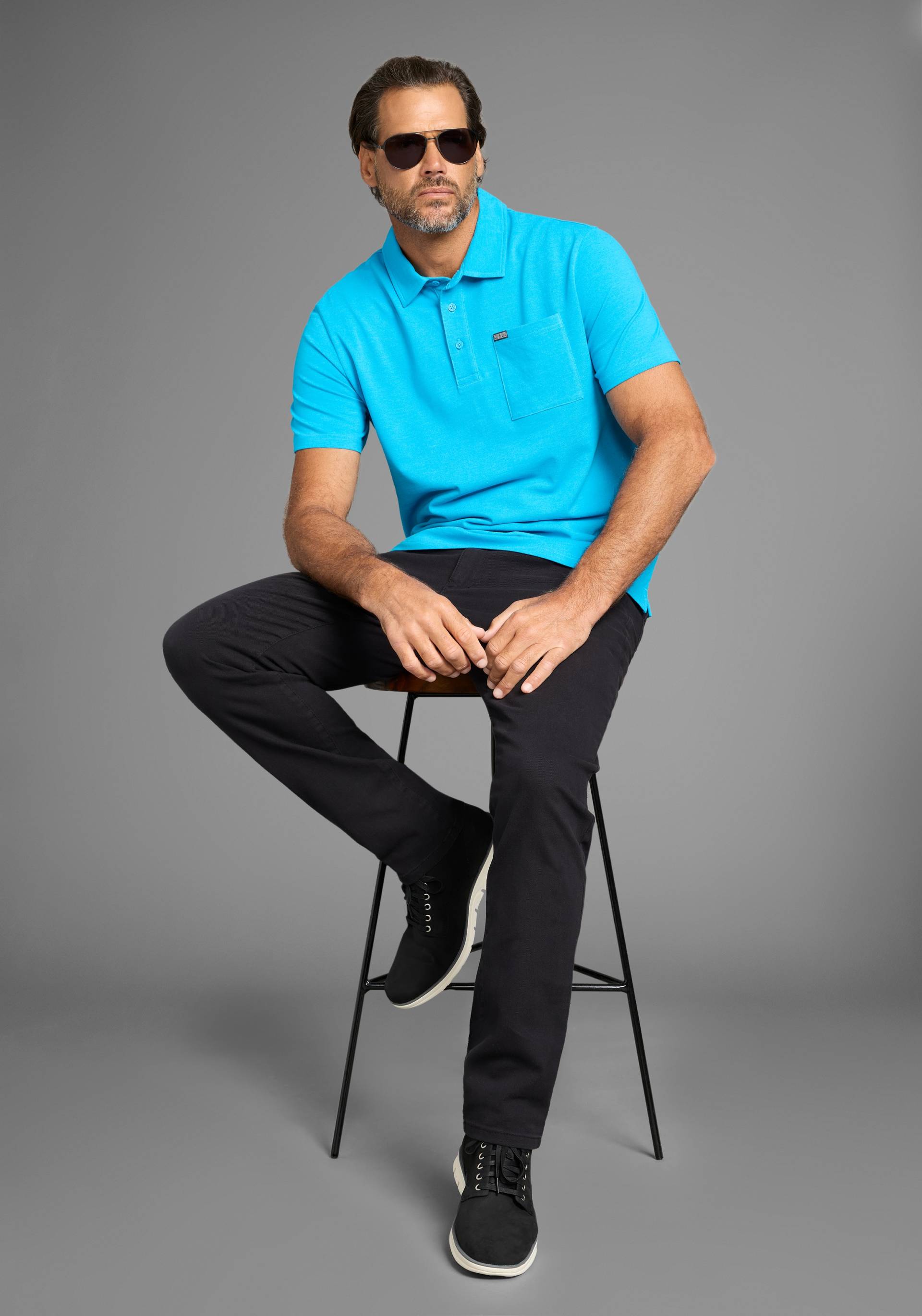 Man's World Poloshirt, mit Brusttasche von mans world