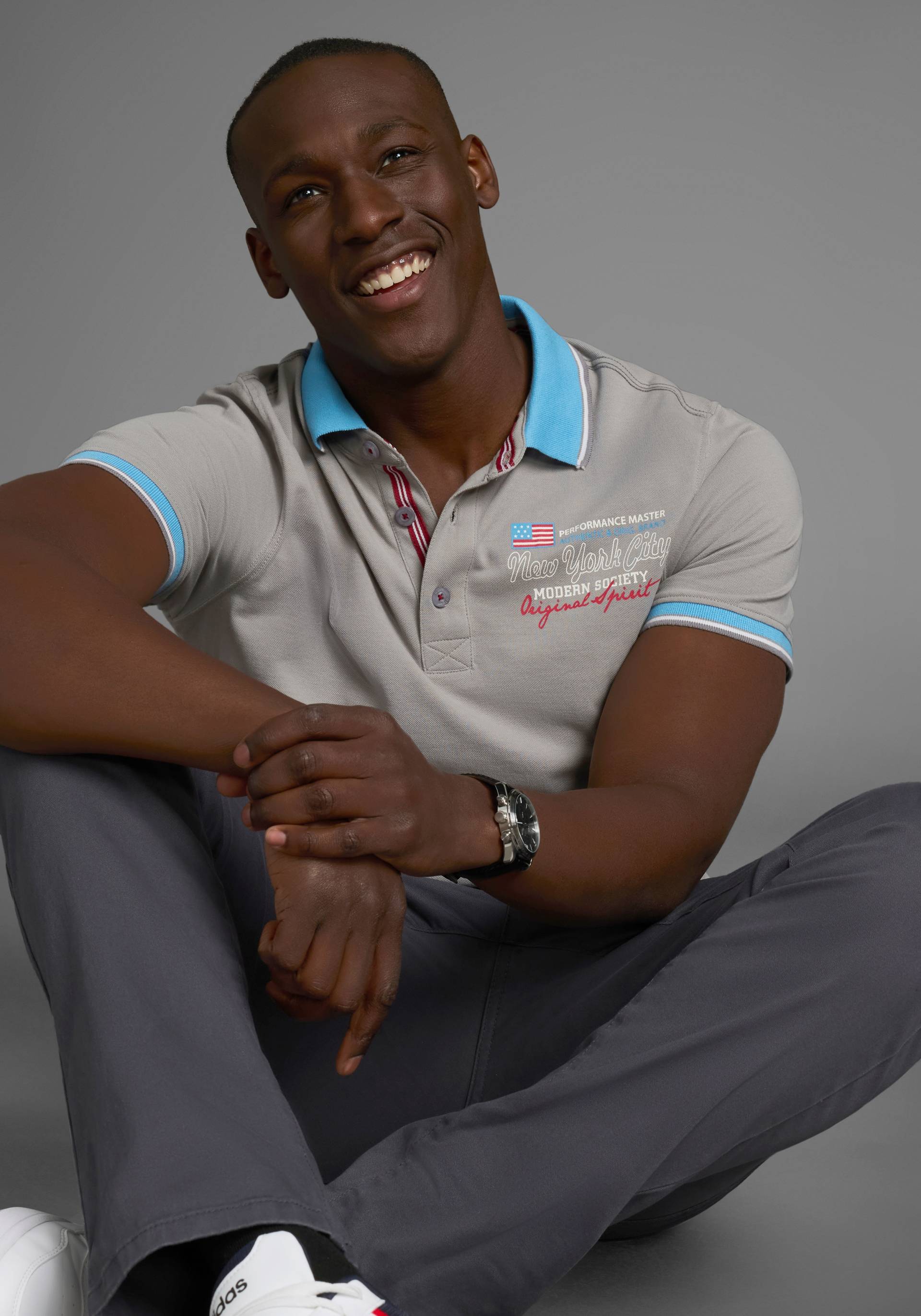 Man's World Poloshirt, Kurzarm, lässige Passform, bedruckt, Polokragen Man's World Poloshirt, Kurzarm, lässige Passform, bedruckt, Polokragen von mans world