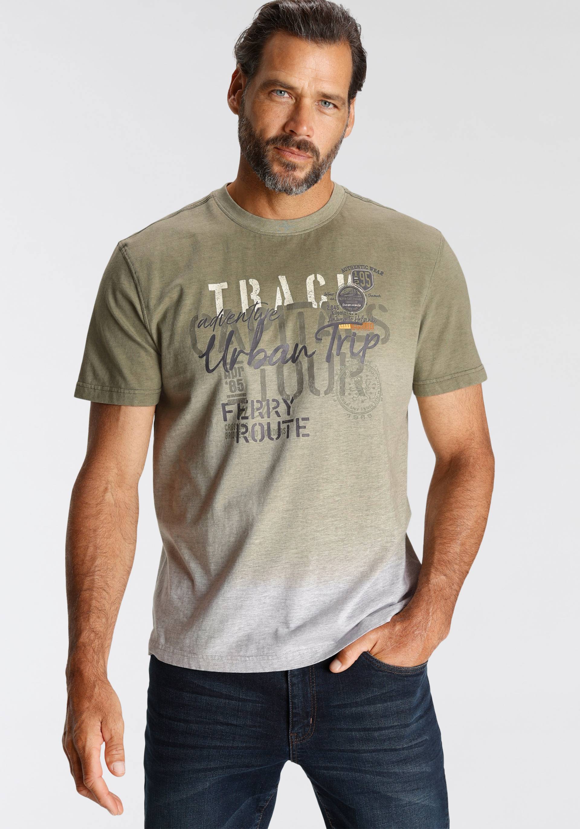 Man's World T-Shirt, Kurzarm, Regular Fit, bedrucktes Design, Rundhalsausschnitt Man's World T-Shirt, Kurzarm, Regular Fit, bedrucktes Design, Rundhalsausschnitt von mans world