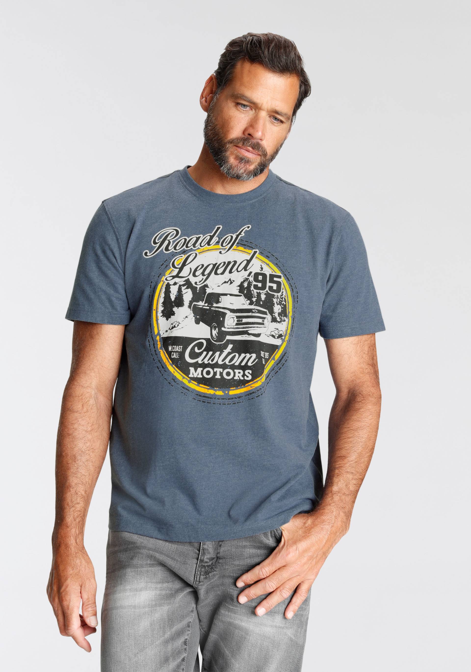 Man's World T-Shirt, Kurzarm, meliert, Rundhalsausschnitt, aus Single Jersey Man's World T-Shirt, Kurzarm, meliert, Rundhalsausschnitt, aus Single Jersey von mans world