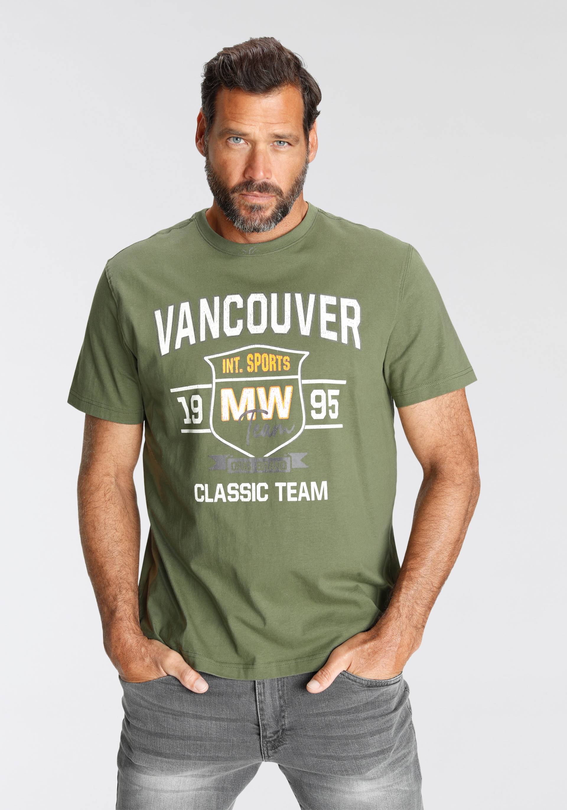 Man's World T-Shirt, Kurzarm, bedruckt, Rundhalsausschnitt, aus Baumwolle Man's World T-Shirt, Kurzarm, bedruckt, Rundhalsausschnitt, aus Baumwolle von mans world
