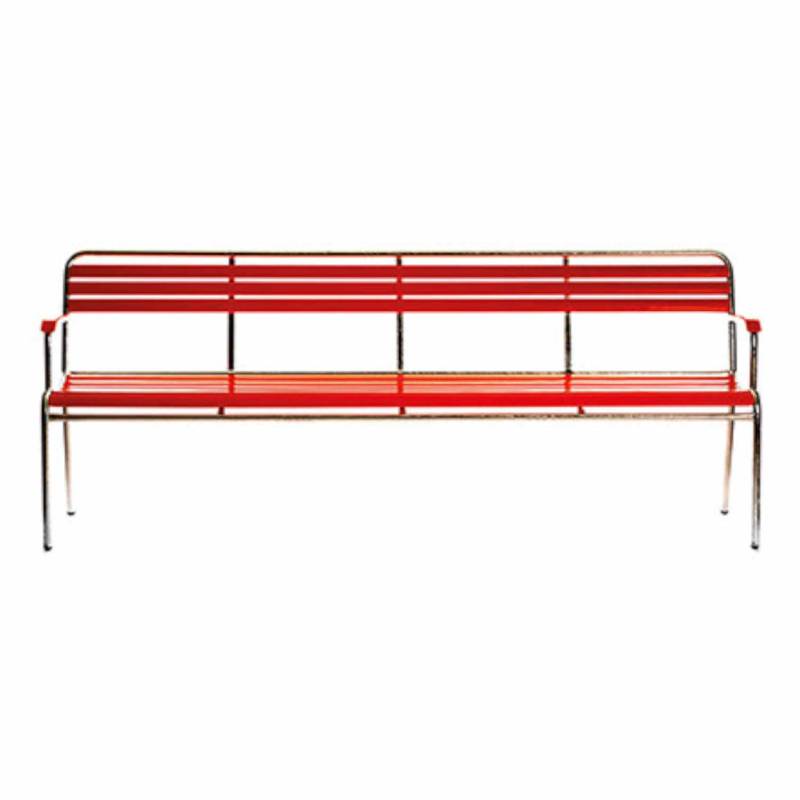 Bättig Modell 40 Bank, Grösse l. 180 cm, Farbe ral 3000 rot von manufakt