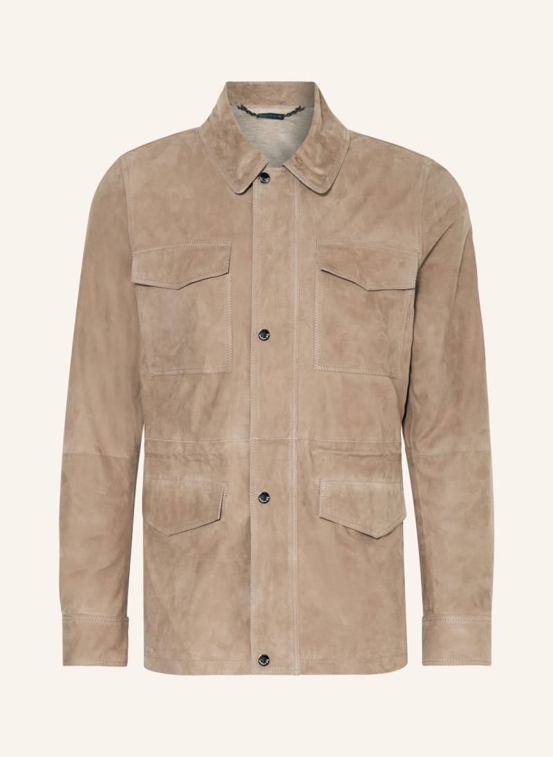 Manzoni 24 Fieldjacket Aus Leder beige von manzoni 24