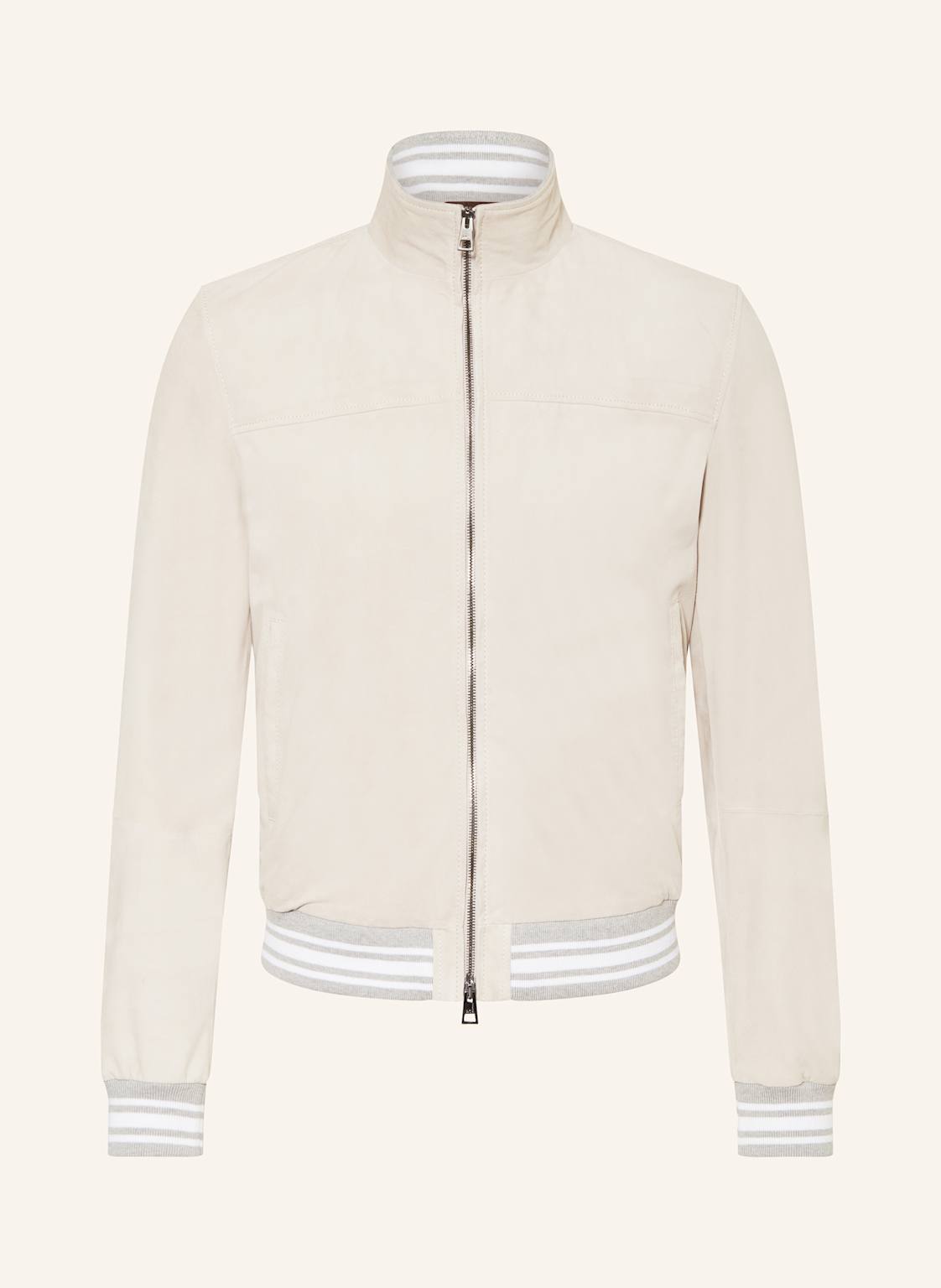 Manzoni 24 Lederblouson beige von manzoni 24