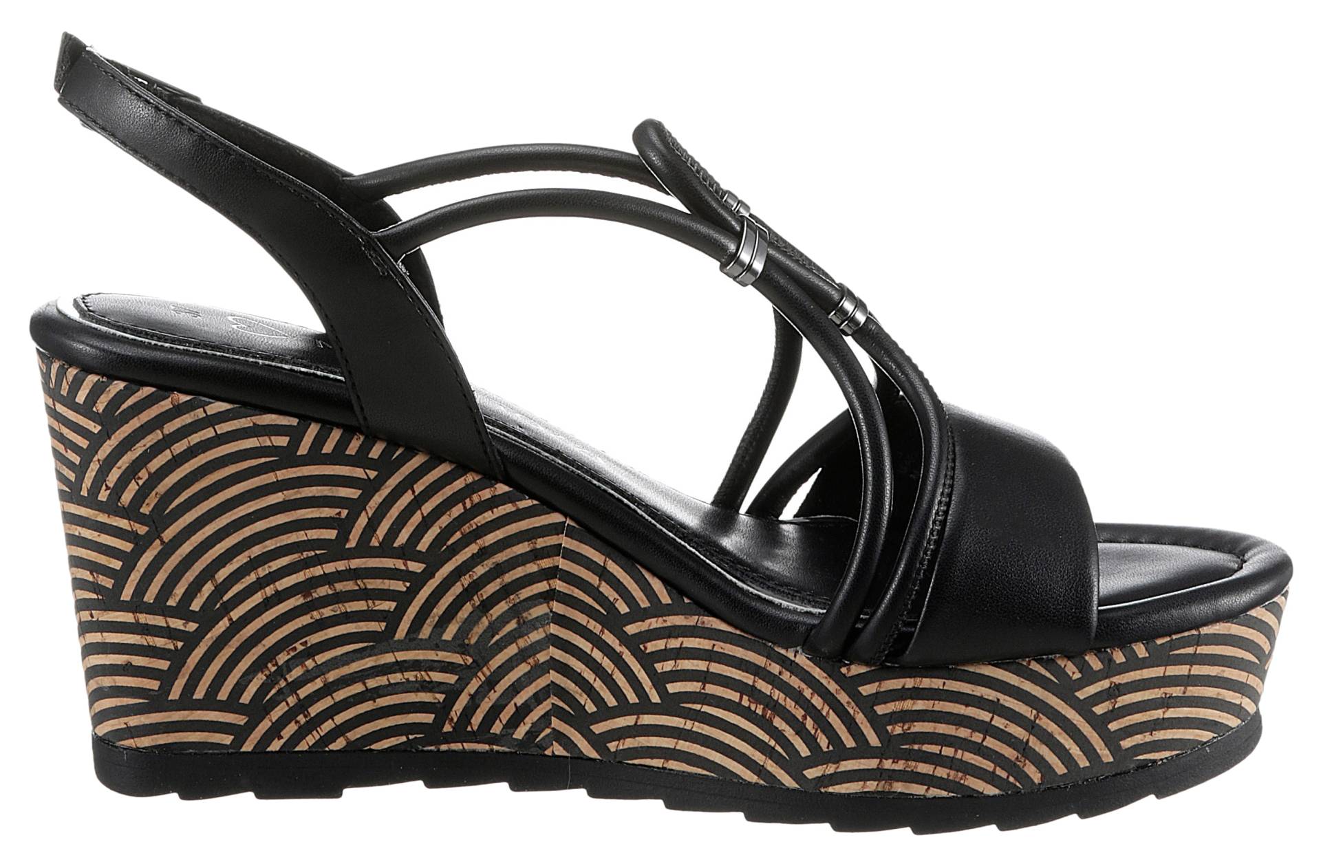 MARCO TOZZI Keilsandalette, Sommerschuh, Sandale, Keilabsatz, in veganer Verarbeitung MARCO TOZZI Keilsandalette, Sommerschuh, Sandale, Keilabsatz, in veganer Verarbeitung von marco tozzi