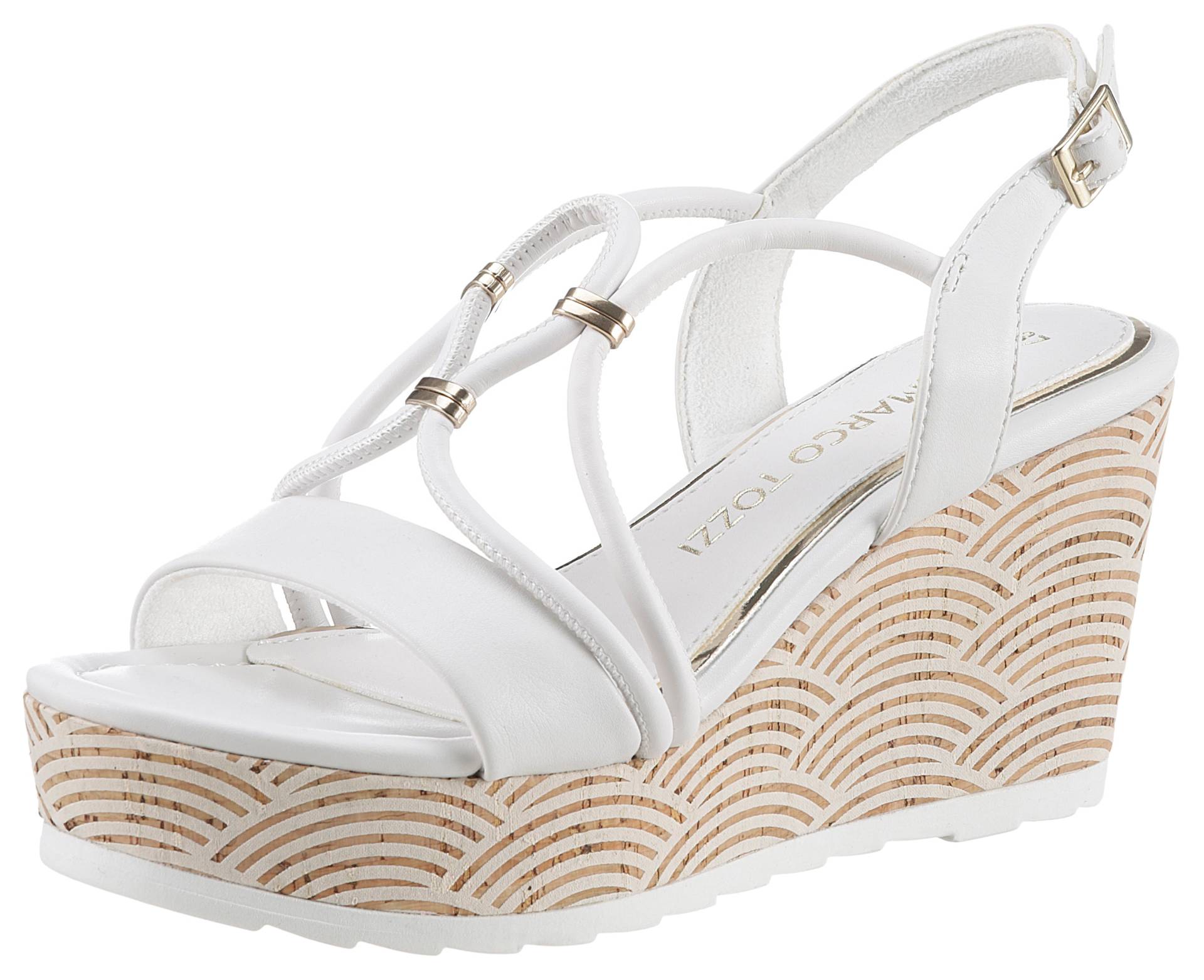 MARCO TOZZI Keilsandalette, Sommerschuh, Sandale, Keilabsatz, in veganer Verarbeitung MARCO TOZZI Keilsandalette, Sommerschuh, Sandale, Keilabsatz, in veganer Verarbeitung von marco tozzi